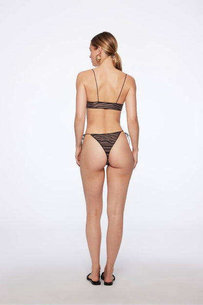 ZEBRA BROWN AND BLACK DRIFTWOOD SWIMSUIT