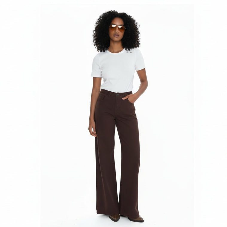 BELEN WIDE LEG BROWN