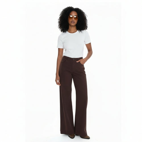 BELEN WIDE LEG BROWN