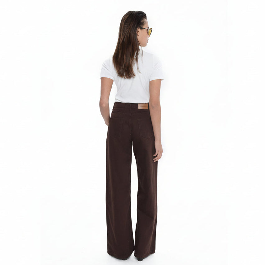BELEN WIDE LEG BROWN