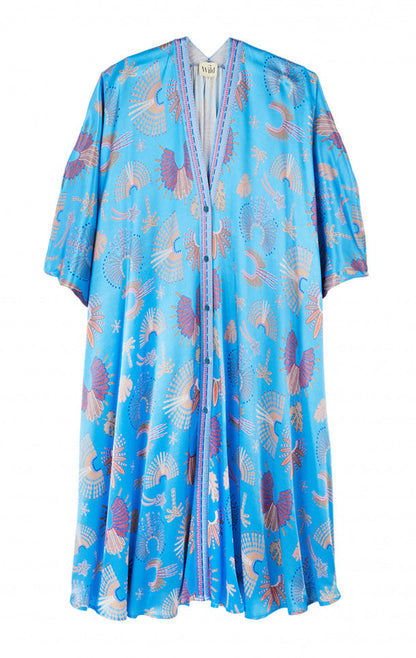 SATIN KIMONO BLUE