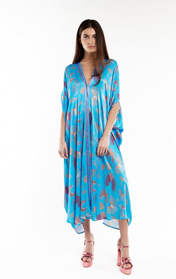 SATIN KIMONO BLUE