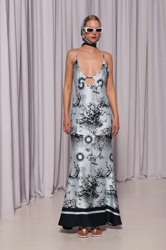 FROSTY SATIN DRESS
