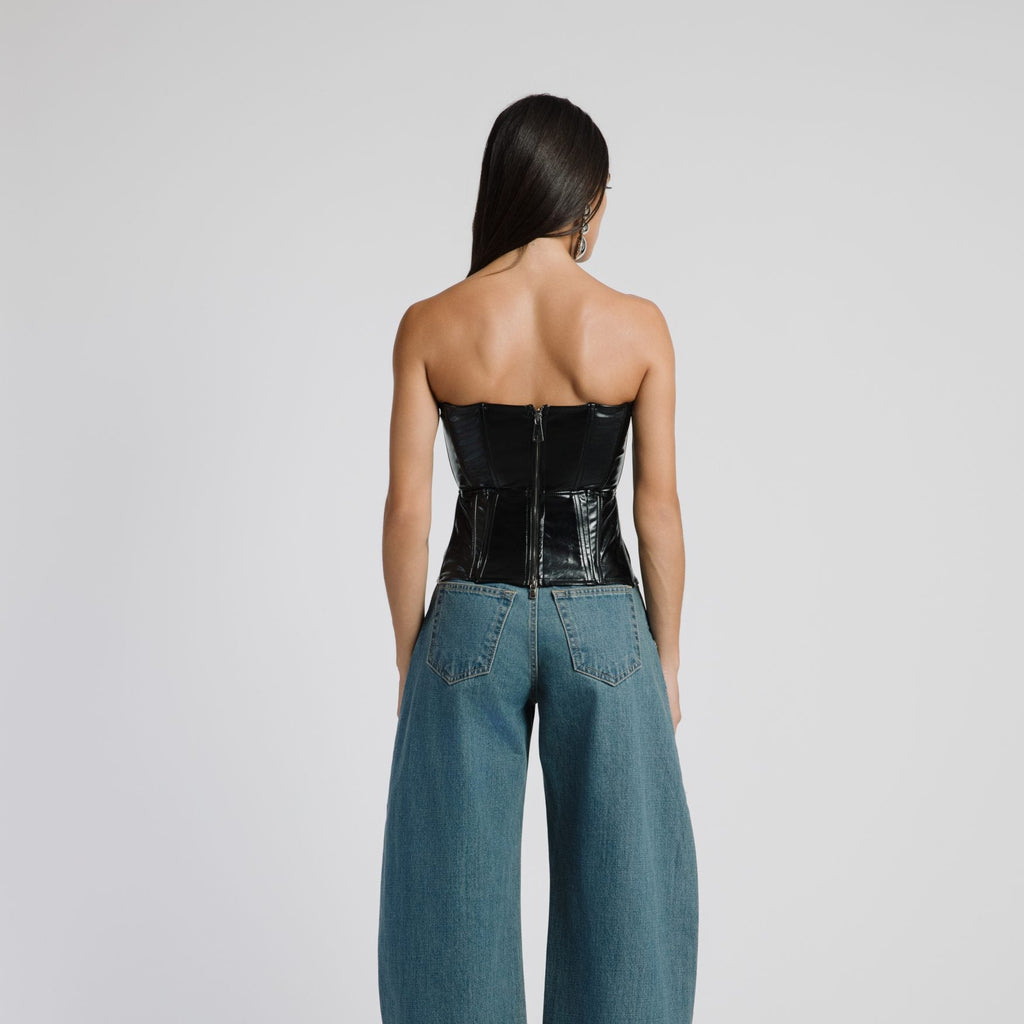 VINYL LACE CORSET